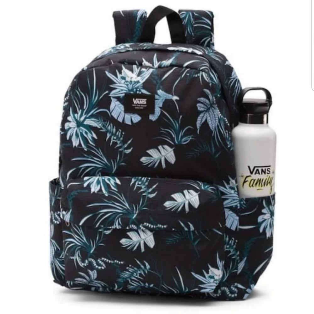 NEW! Vans Black and Blue Tropical Backpack